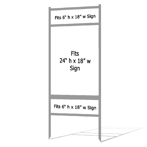 24" x 18" Real Estate Sign Frame - Gray