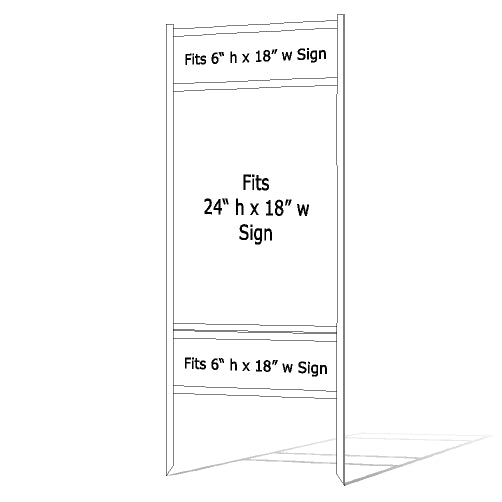 24" x 18" Real Estate Sign Frame - White