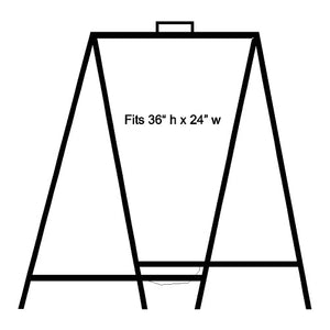 36" x 24" Portable A-Frame Sidewalk Sign Frame
