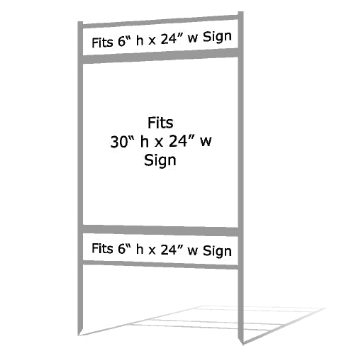 30" x 24" Real Estate Sign Frame - Gray