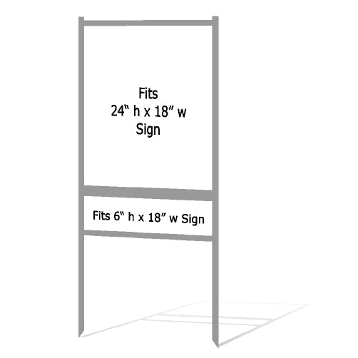 24" x 18" Real Estate Sign H Frame - Gray