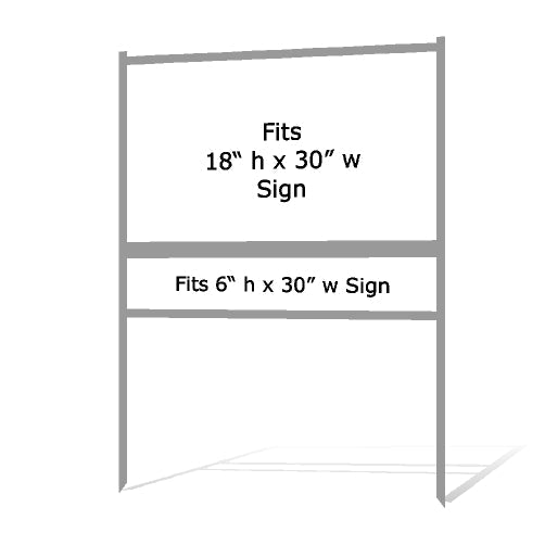 18" x 30" Real Estate Sign H Frame - Gray