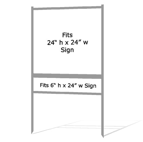 24" x 24" Real Estate Sign H Frame - Gray