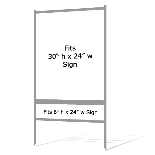 30" x 24" Real Estate Sign H Frame - Gray
