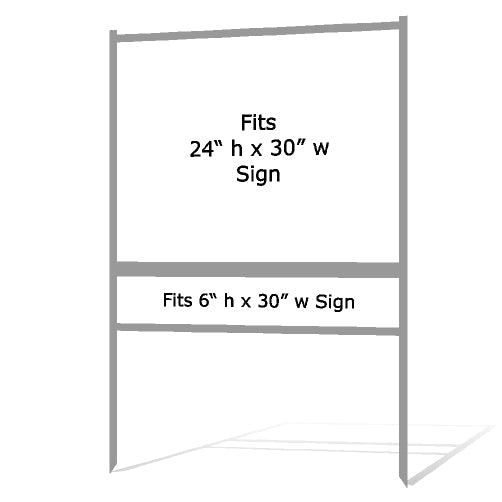 24" x 30" Real Estate Sign H Frame - Gray