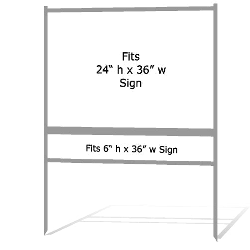 24" x 36" Real Estate Sign Frame - Gray