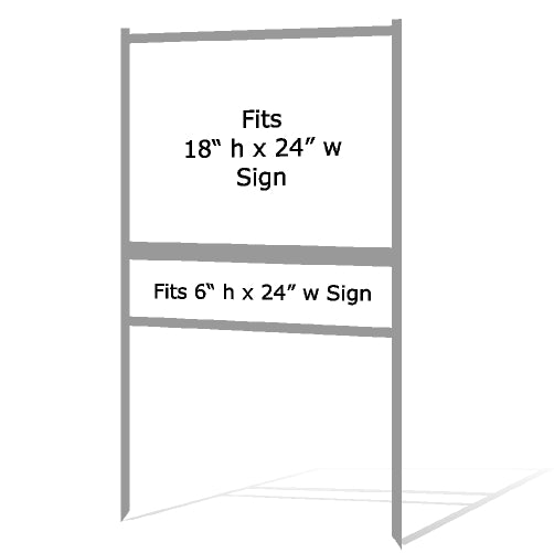 18 x 24 Real Estate Sign H Frame - Gray