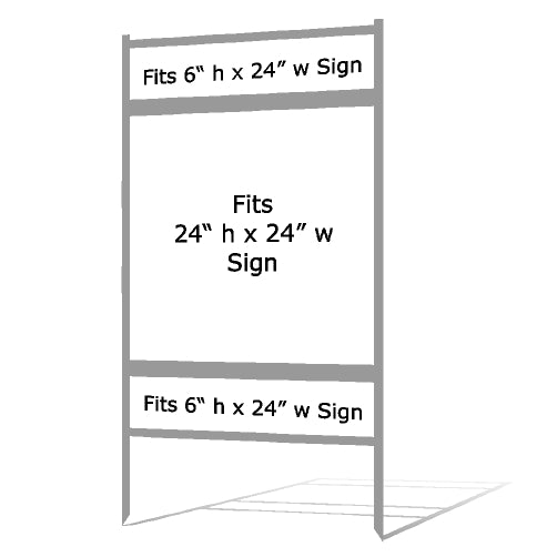 24" x 24" Real Estate Sign Frame - Gray