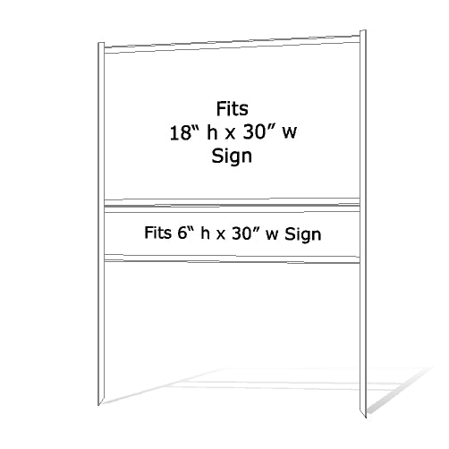 18" x 30" Real Estate Sign H Frame - White