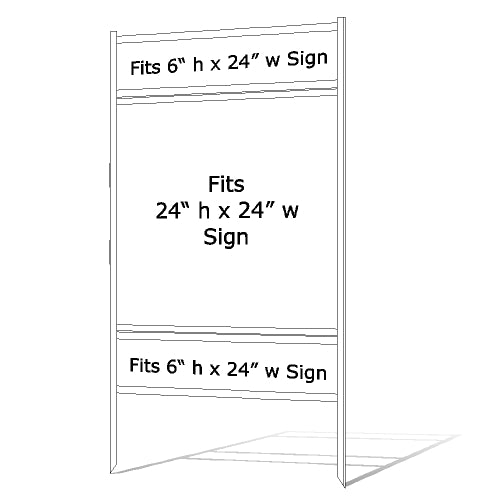 24" x 24" Real Estate Sign Frame - White