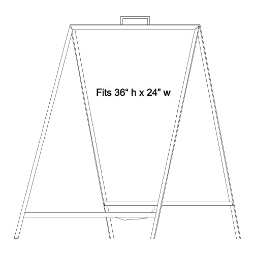 Frame Sign Width Portable Folding A-Frame Sidewalk Sign Frame 36