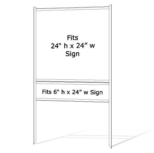 24" x 24" Real Estate Sign H Frame - White