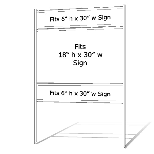 18" x 30" Real Estate Sign Frame - White