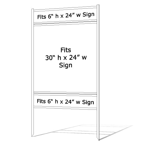 30" x 24" Real Estate Sign Frame - White