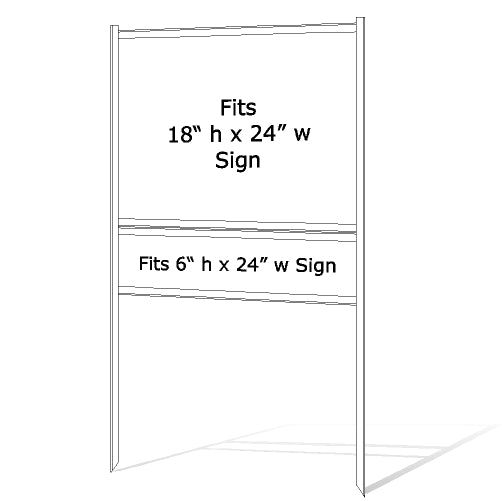 18 x 24 Real Estate Sign H Frame - White