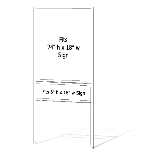 24" x 18" Real Estate Sign H Frame - White