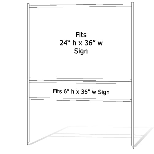 24" x 36" Real Estate Sign Frame - White