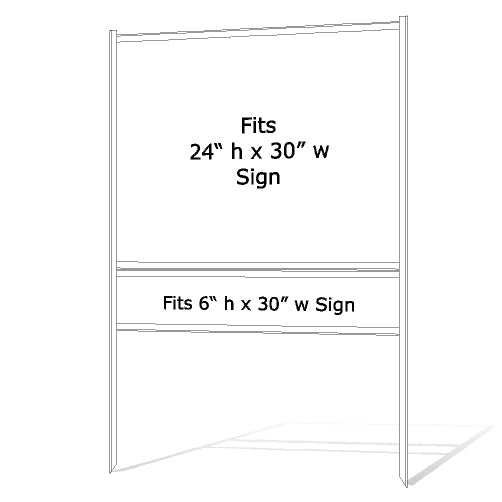 24" x 30" Real Estate Sign H Frame - White